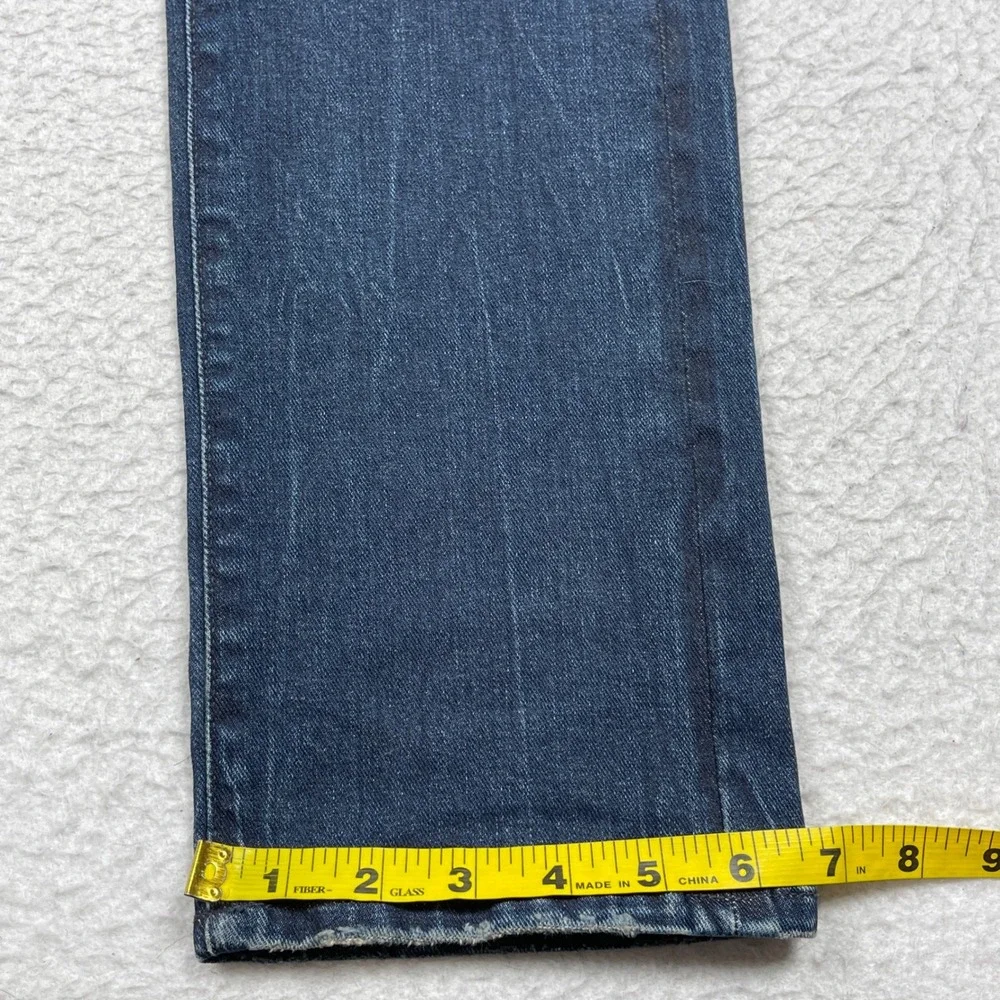 John Varvatos Wight Slim Fit Jeans Mens 33 Blue Dark Wash Distressed Denim